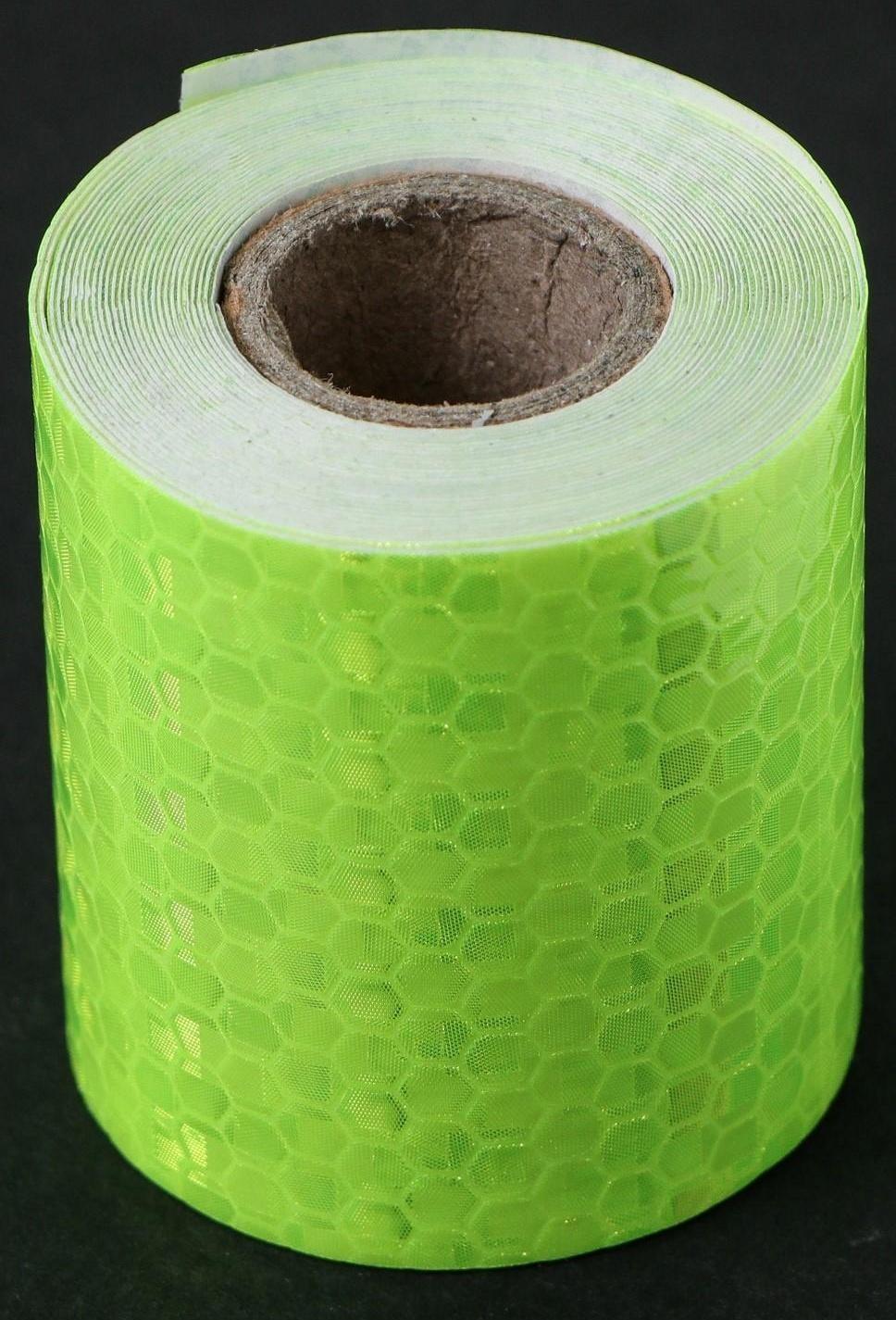 Светоотражающая лента TORSO, самоклеящаяся, зеленая, 5 см х 3 м