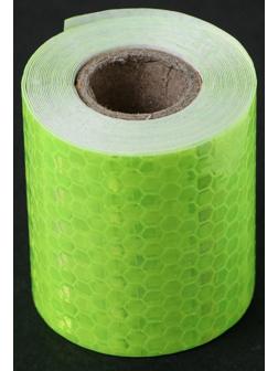 Светоотражающая лента TORSO, самоклеящаяся, зеленая, 5 см х 3 м