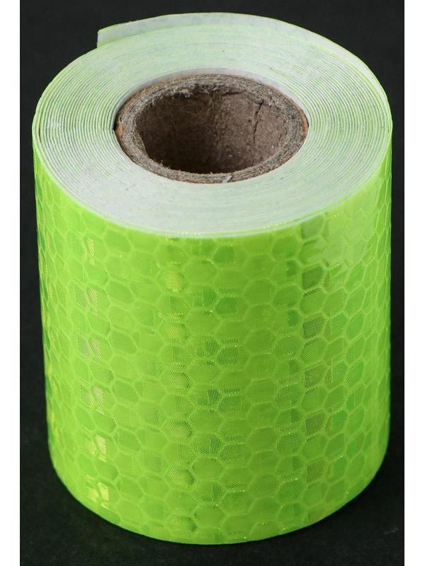 Светоотражающая лента TORSO, самоклеящаяся, зеленая, 5 см х 3 м