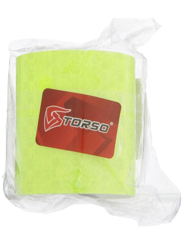 Светоотражающая лента TORSO, самоклеящаяся, зеленая, 5 см х 3 м