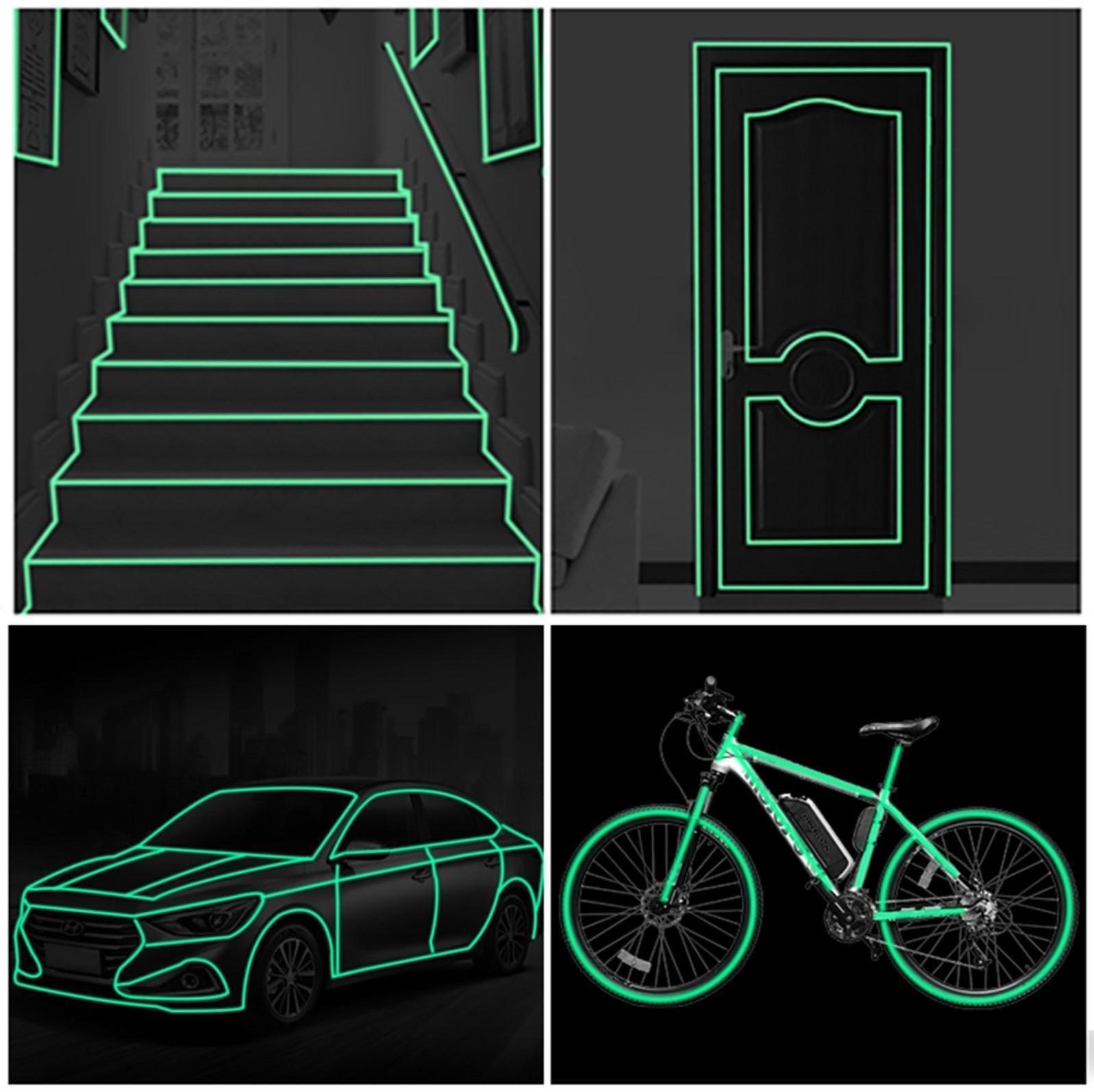 Фотолюминесцентная самоклеящаяся лента TORSO, 2х300 см, зеленое свечение