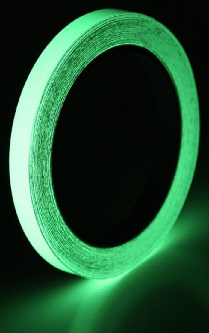 Фотолюминесцентная самоклеящаяся лента TORSO, 2х300 см, зеленое свечение
