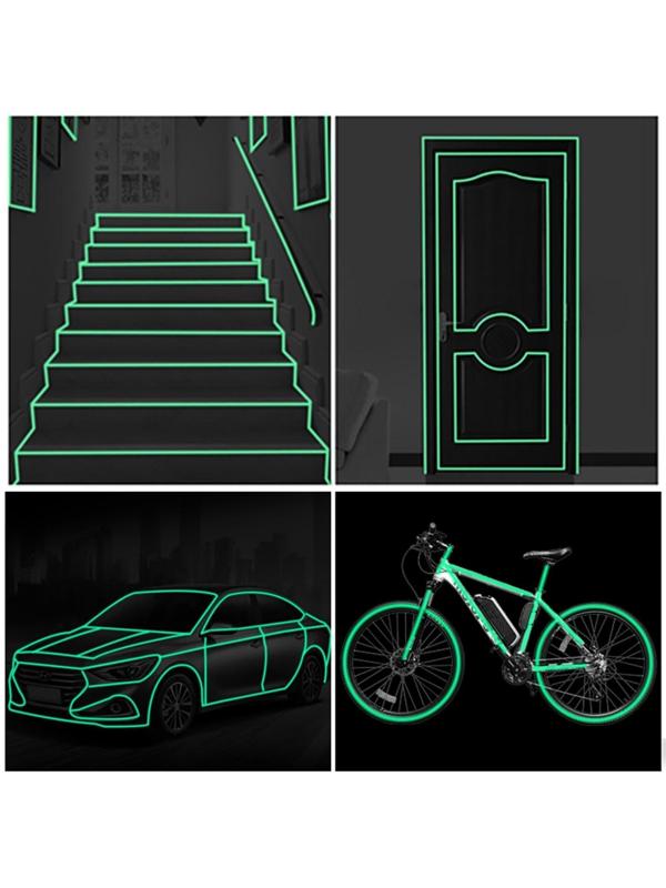 Фотолюминесцентная самоклеящаяся лента TORSO, 2х300 см, зеленое свечение