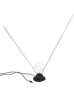 Антенна цифровая, комнатная, пассивная, 3 секции, 60 см, на подставке, кабель 1 м