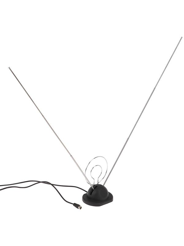 Антенна цифровая, комнатная, пассивная, 3 секции, 60 см, на подставке, кабель 1 м