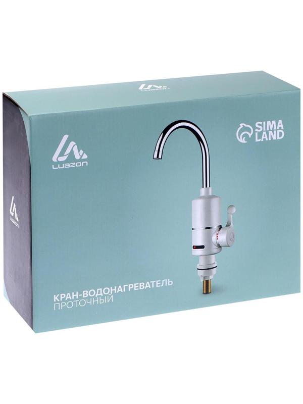 Кран-водонагреватель Luazon LHT-01, проточный, 3 кВт, 220 В, белый