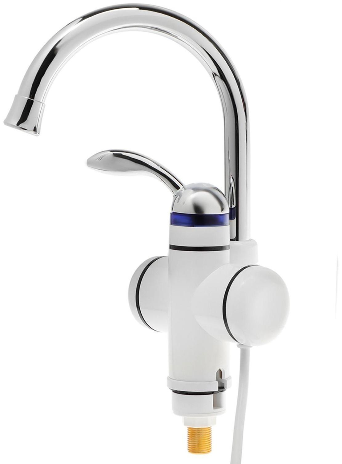 Кран-водонагреватель Luazon LHT-02, проточный, 3 кВт, 220 В, белый