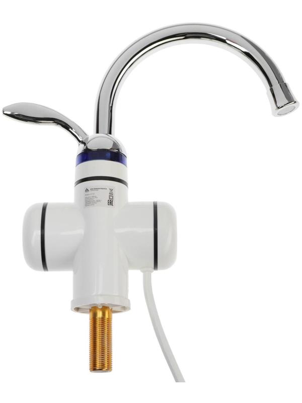 Кран-водонагреватель Luazon LHT-02, проточный, 3 кВт, 220 В, белый