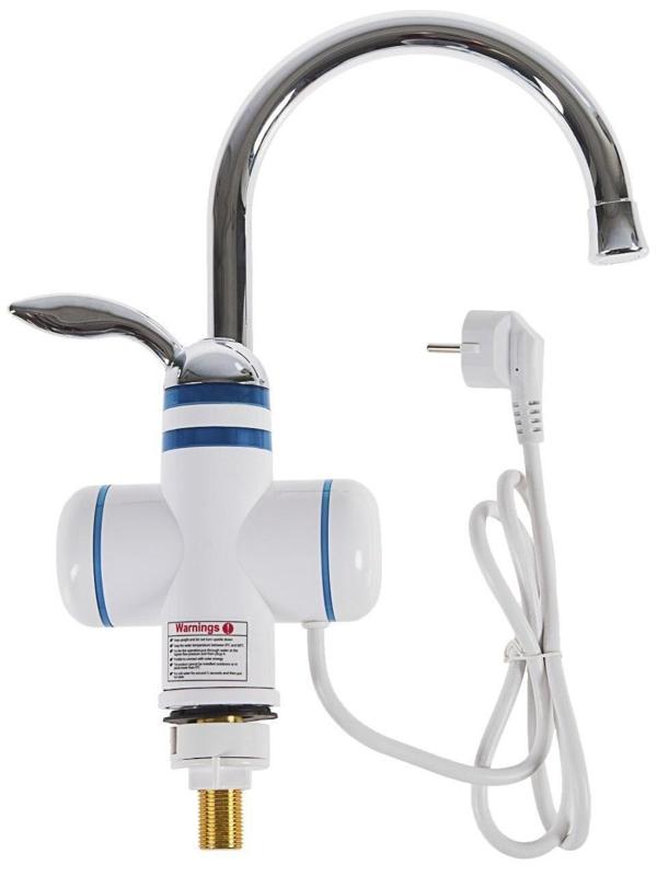 Кран-водонагреватель Luazon LHT-02, проточный, 3 кВт, 220 В, белый