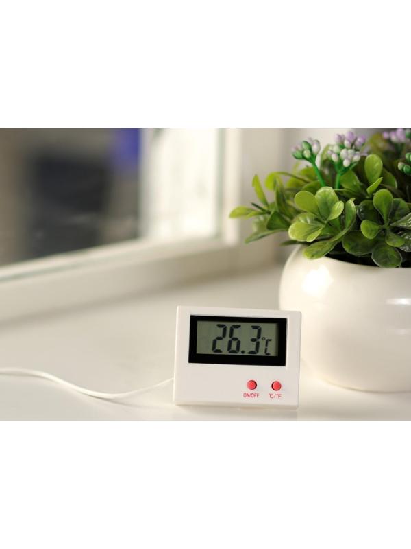 Термометр LTR-10, электронный, с уличным датчиком, белый