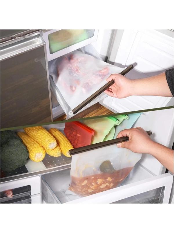 Силиконовый пакет zip lock, 21,5×18 см, 1,1 л, многофункциональный, герметичный, цвет МИКС