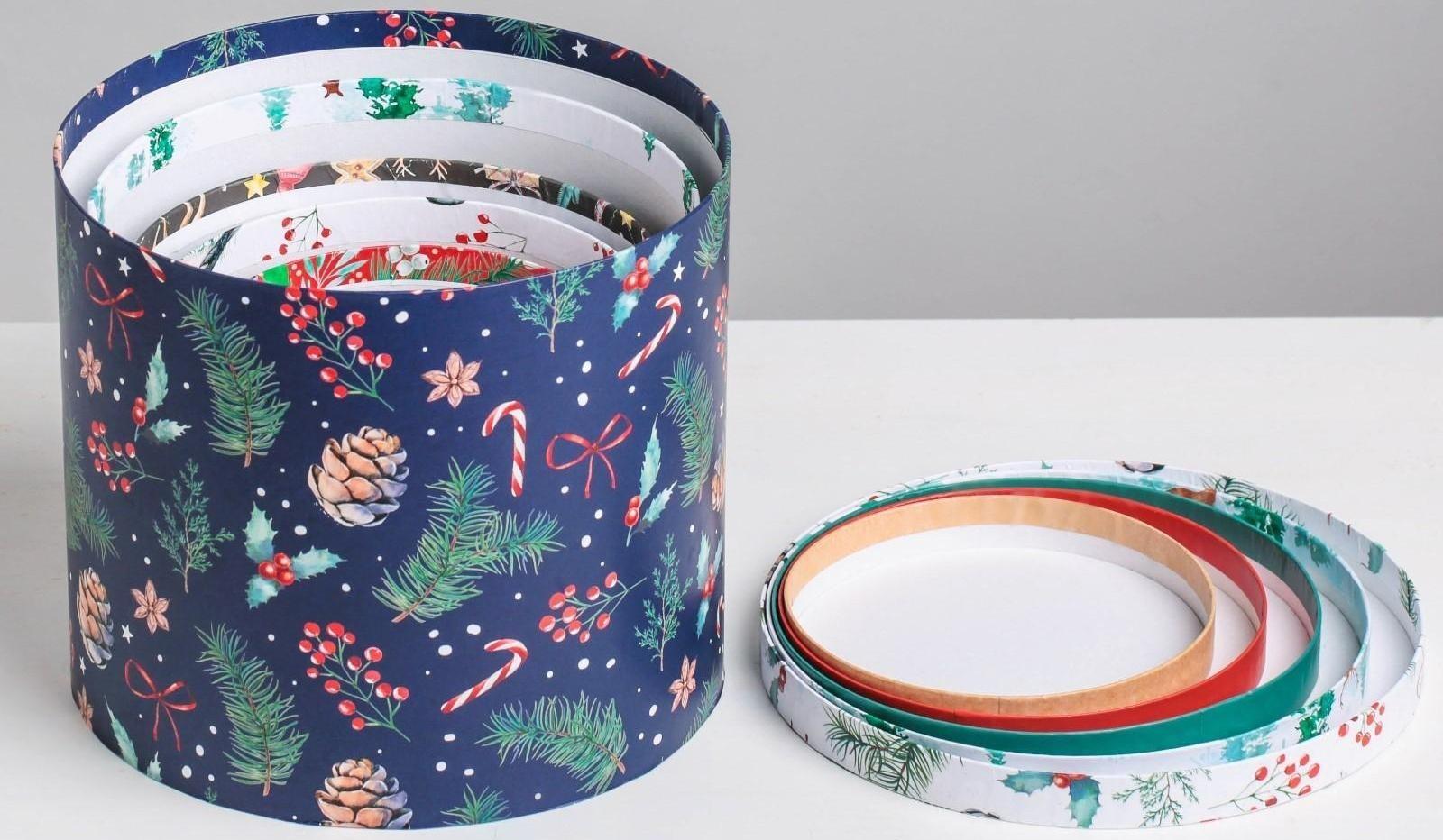 Набор подарочных коробок  5 в 1 «Европейский», 13 × 14‒19.5 × 22 см