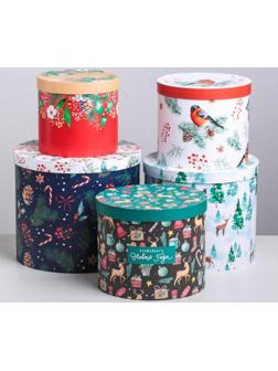 Набор подарочных коробок  5 в 1 «Европейский», 13 × 14‒19.5 × 22 см