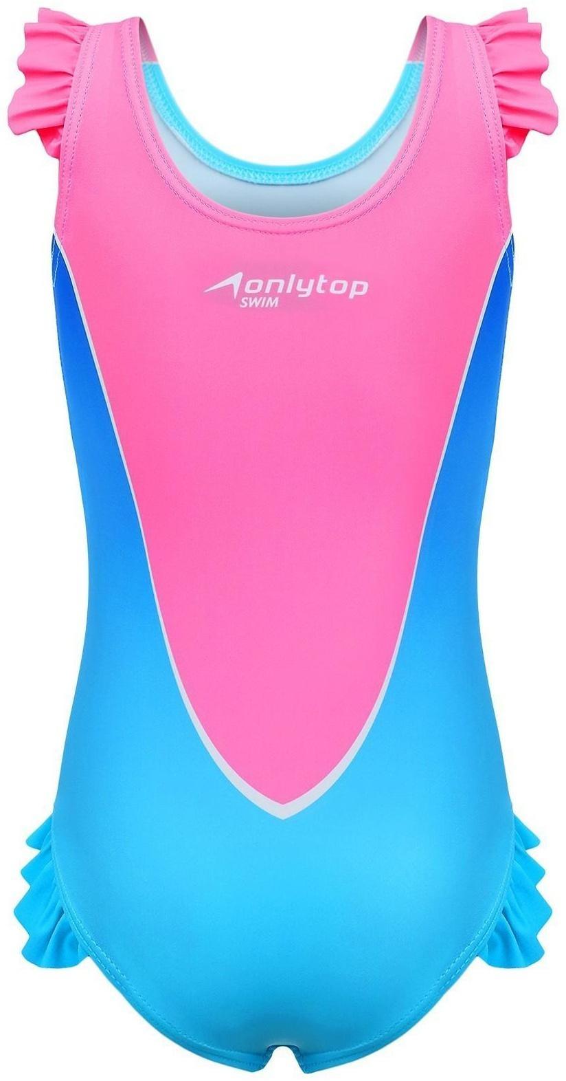 Купальник для девочек + шапочка, комплект, р. 32, рост 122 см, обхват 46-52 см