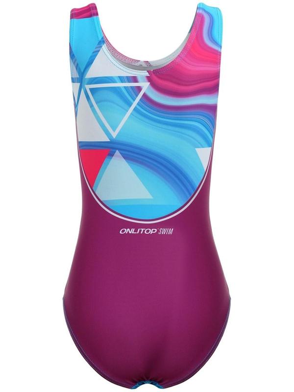 Купальник для девочек + шапочка, комплект, р. 30, рост 116 см, обхват 46-52 см