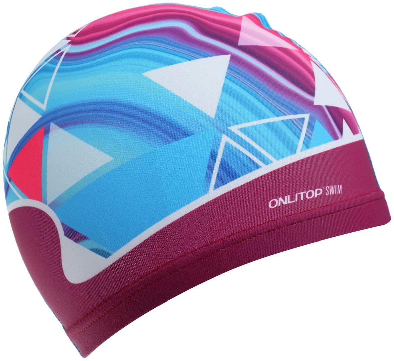 Купальник для девочек + шапочка, комплект, р. 28, рост 110 см, обхват 46-52 см