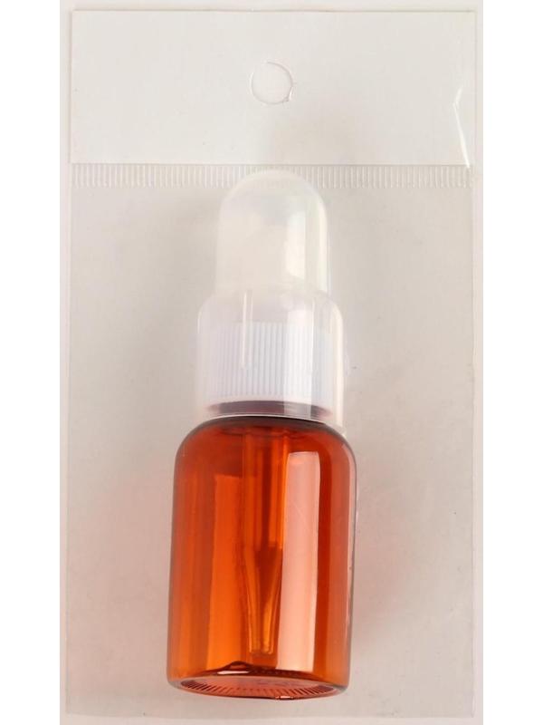 Бутылочка для хранения, с пипеткой, 35 мл, цвет коричневый/белый
