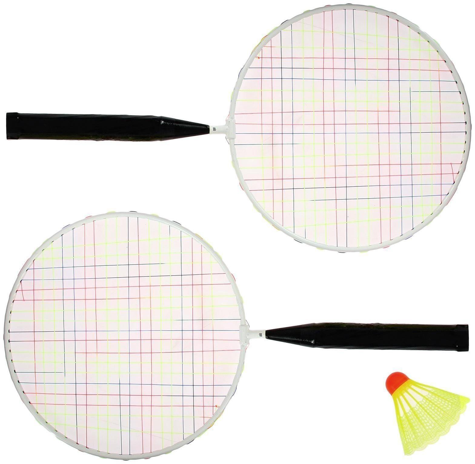 Набор для игры в бадминтон: 2 ракетки, волан, цвета МИКС
