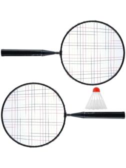 Набор для игры в бадминтон: 2 ракетки, волан, цвета МИКС