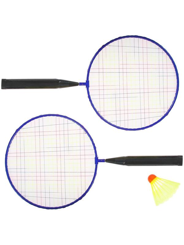 Набор для игры в бадминтон: 2 ракетки, волан, цвета МИКС