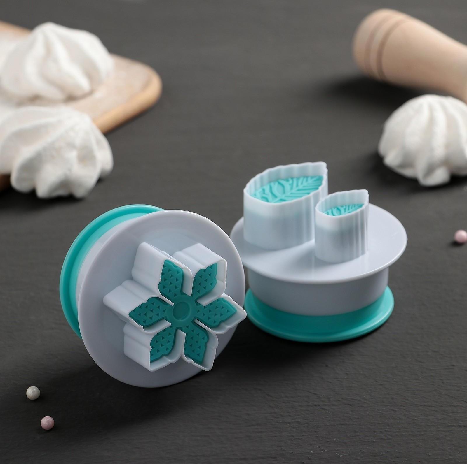 Набор плунжеров кондитерских «Листья», 2 шт