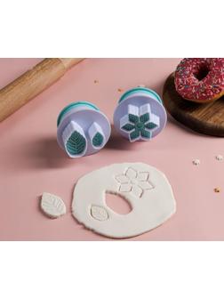 Набор плунжеров кондитерских «Листья», 2 шт