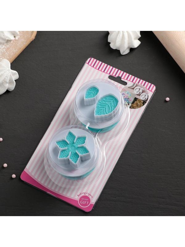 Набор плунжеров кондитерских «Листья», 2 шт