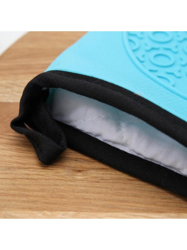 Рукавица силиконовая для горячего «Профи», 22×19 см, цвет голубой