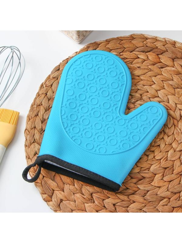 Рукавица силиконовая для горячего «Профи», 22×19 см, цвет голубой