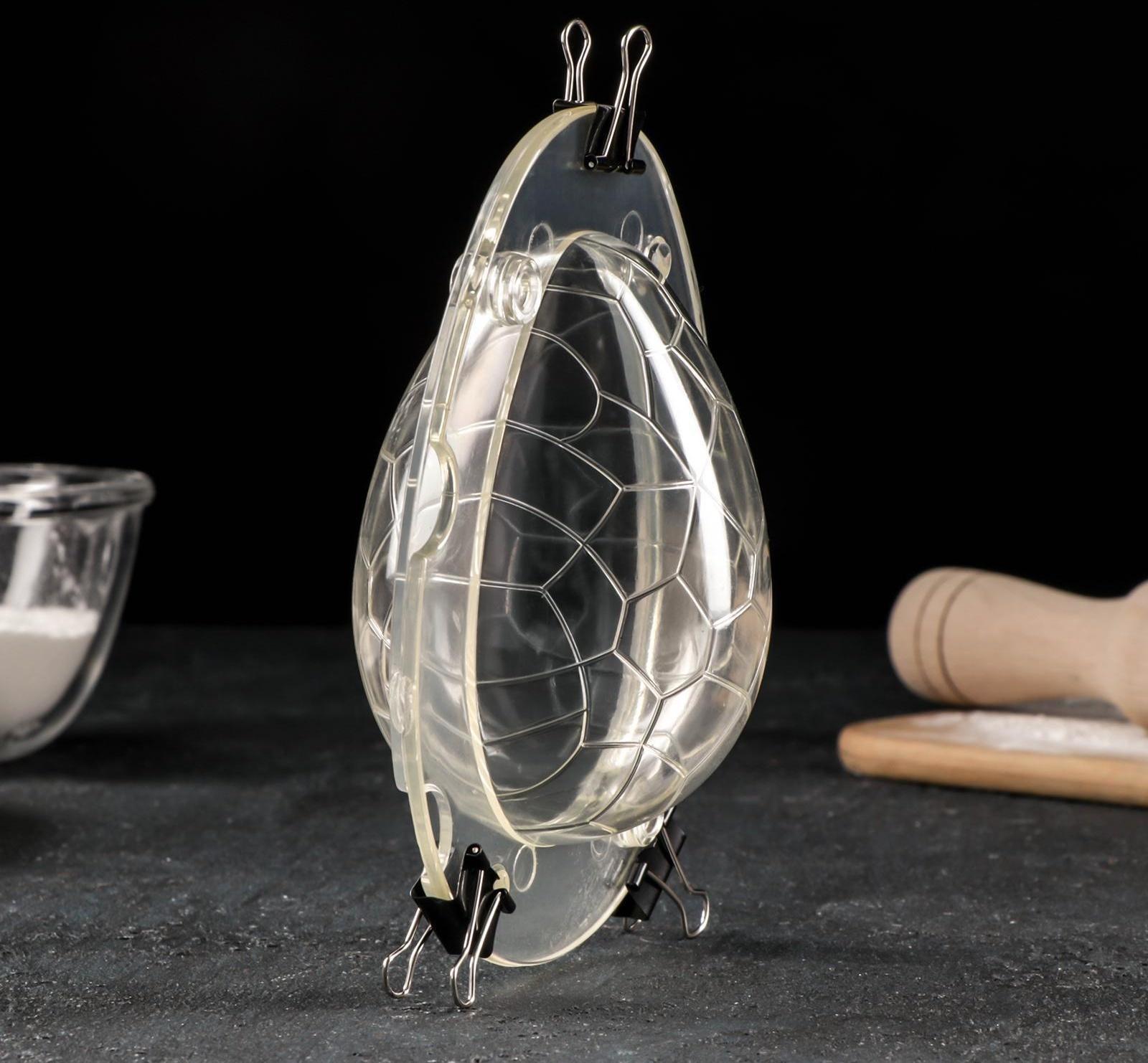 Молд Доляна «Шоколадное яйцо», 14×11,5×9 см, цвет прозрачный