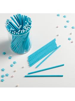 Палочки для кейкпопсов, 10×0,3 см, в наборе 100 шт, цвет синий