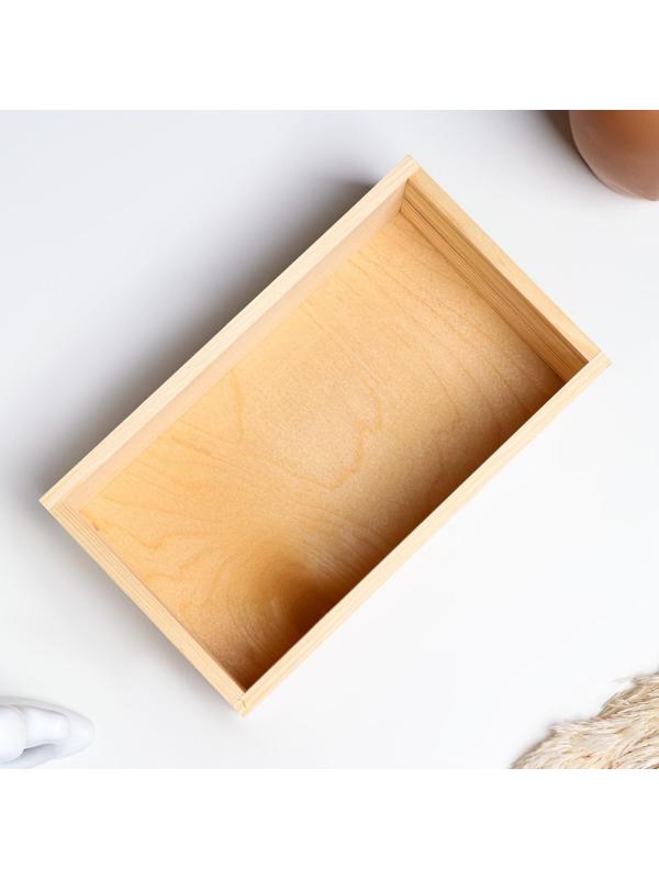 Кашпо деревянное 24×14×7.5 см Элегант, натуральный Дарим Красиво