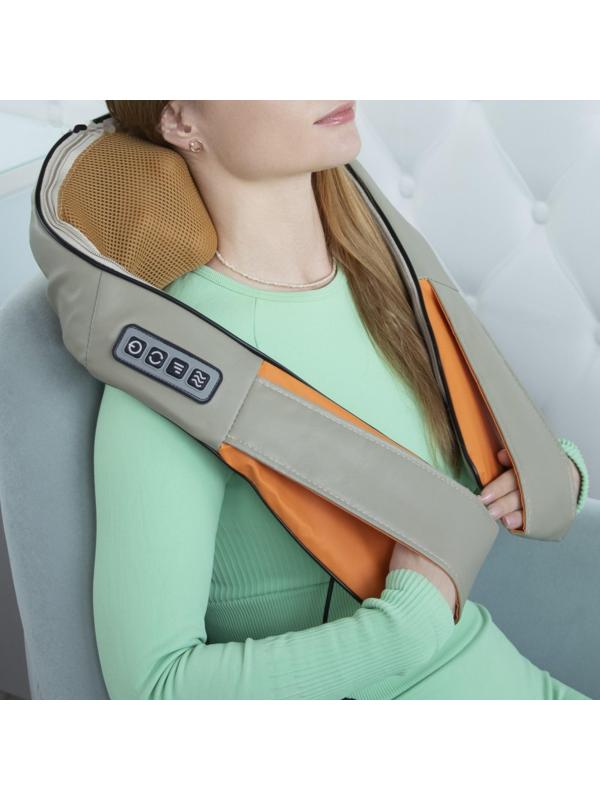 Массажёр для спины и шеи Luazon LEM-21, наплечный, ИК-подогрев, 220 В