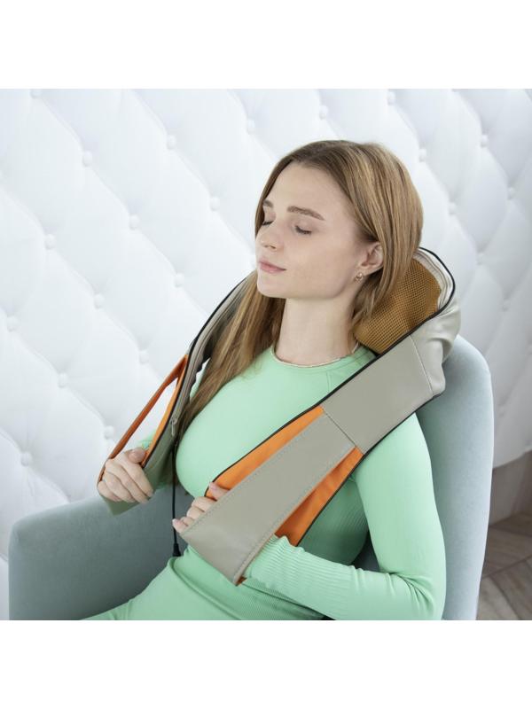 Массажёр для спины и шеи Luazon LEM-21, наплечный, ИК-подогрев, 220 В