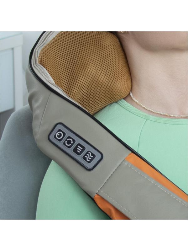 Массажёр для спины и шеи Luazon LEM-21, наплечный, ИК-подогрев, 220 В