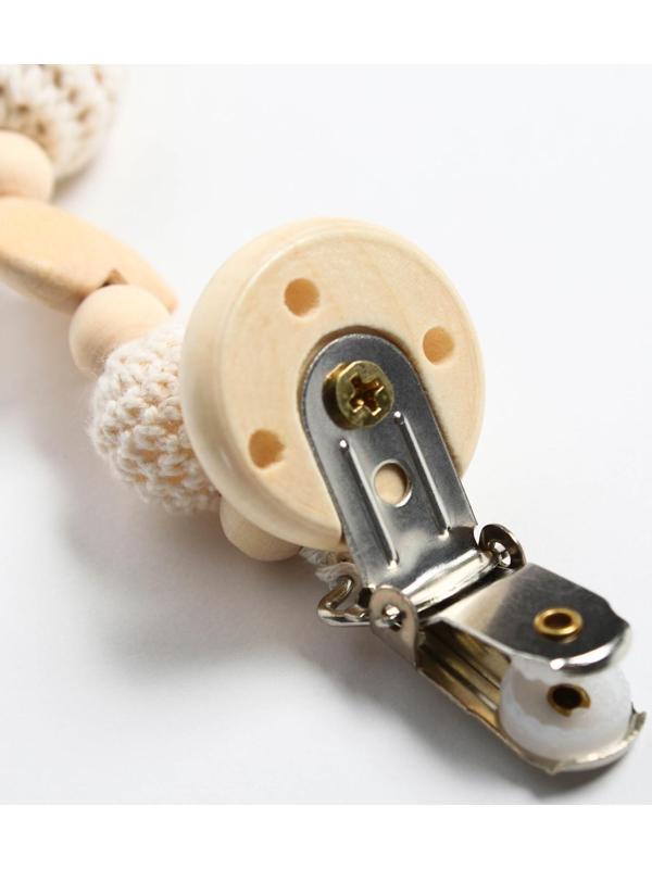 Держатель для пустышки «Сердце», дерев., цвет белый