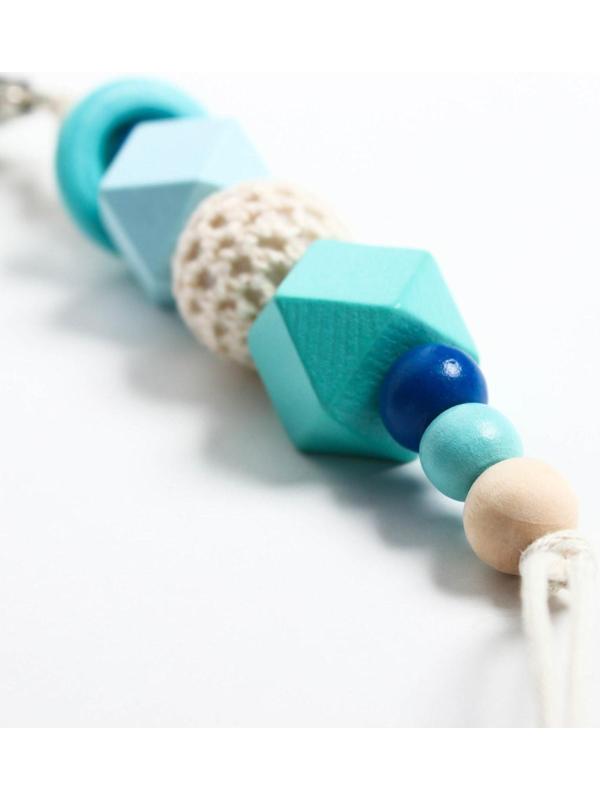 Держатель для пустышки «Колечко», дерев., цвет бирюзовый
