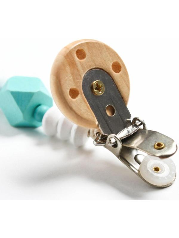 Держатель для пустышки «Радуга», дерев., цвет бирюзовый