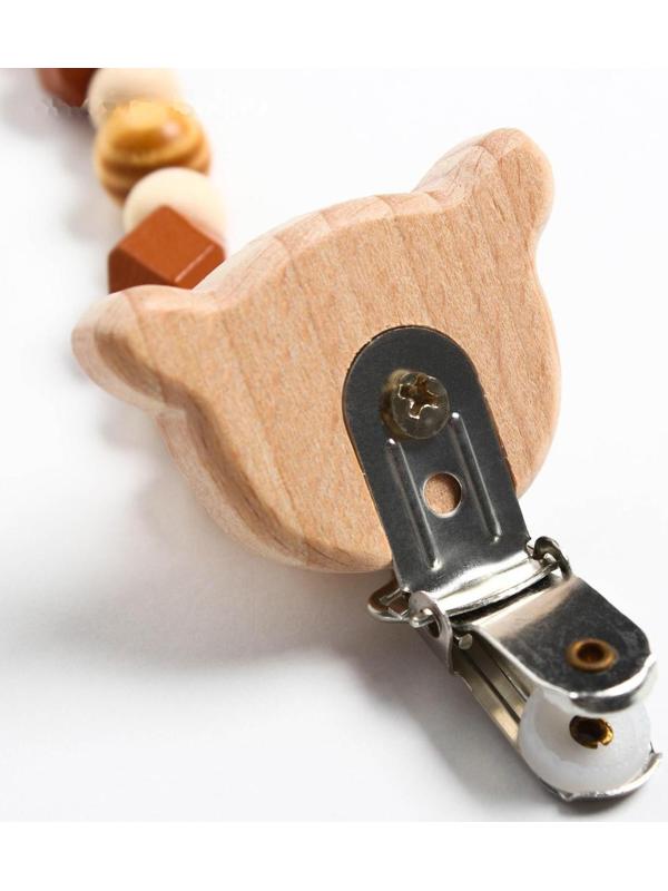 Держатель для пустышки деревянный, «Мишка»