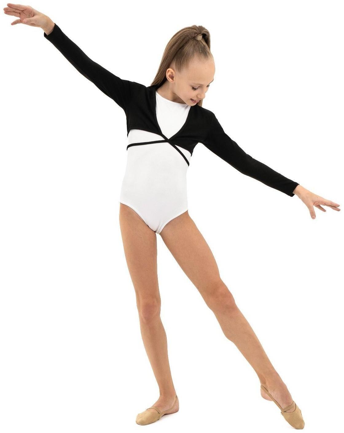 Болеро гимнастическое, цвет чёрный, размер 32