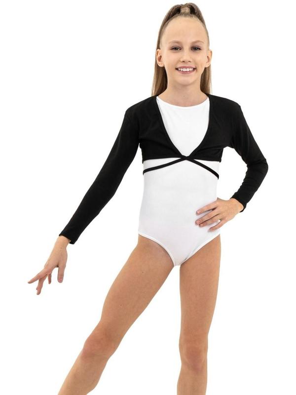 Болеро гимнастическое, цвет чёрный, размер 32