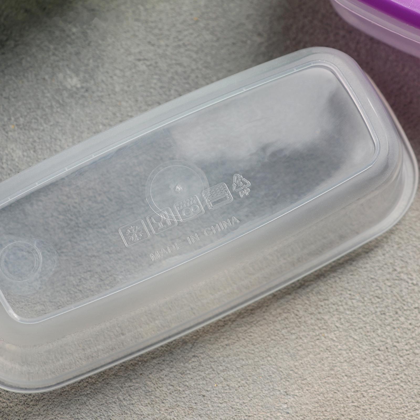 Набор ланч-боксов пластиковых прямоугольных «Радуга», 4 шт: 19×12/16×9/14×7/12,5×5,5 см, цвет МИКС