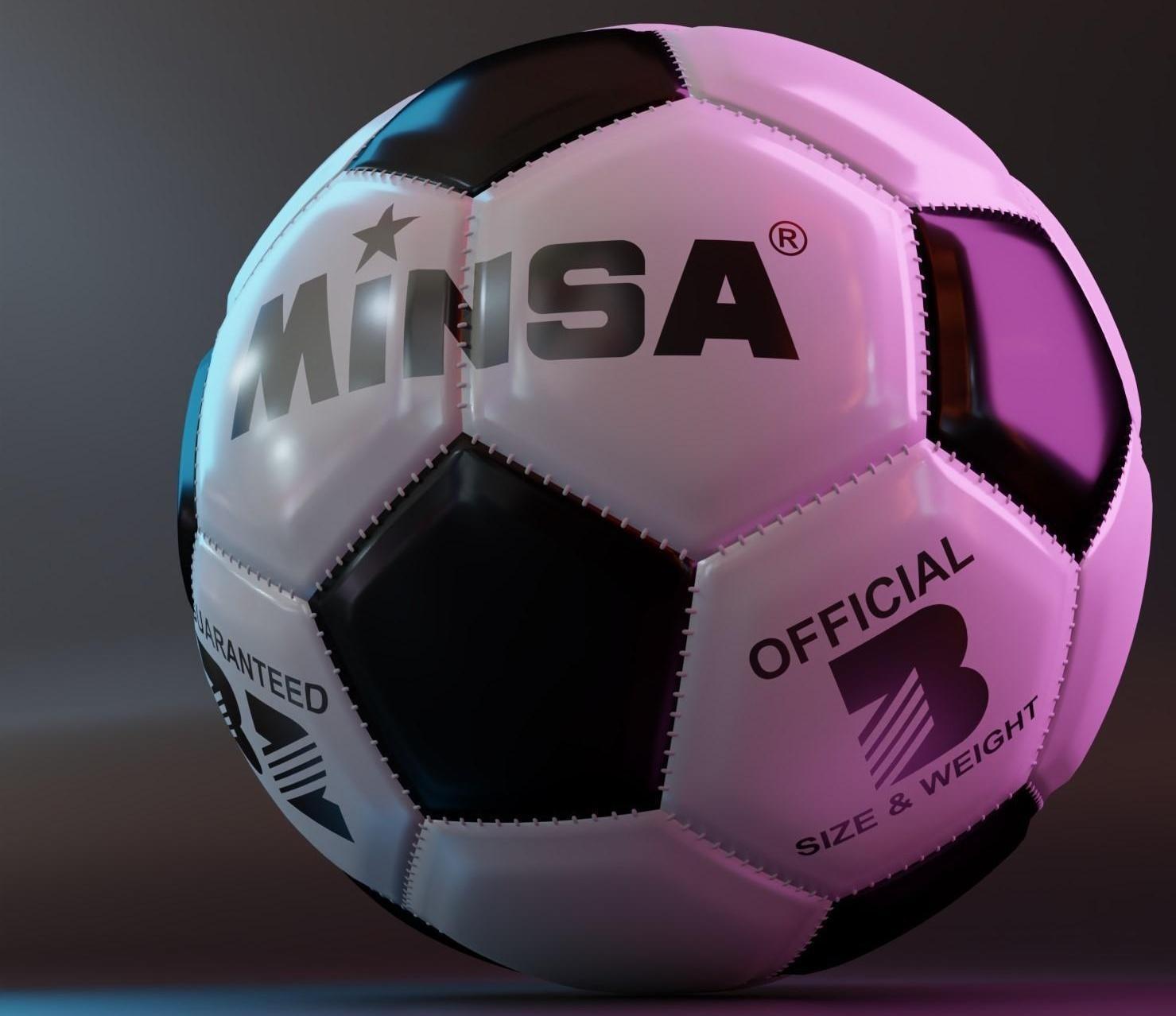 Мяч футбольный MINSA, ПВХ, машинная сшивка, 32 панели, размер 3, 240 г