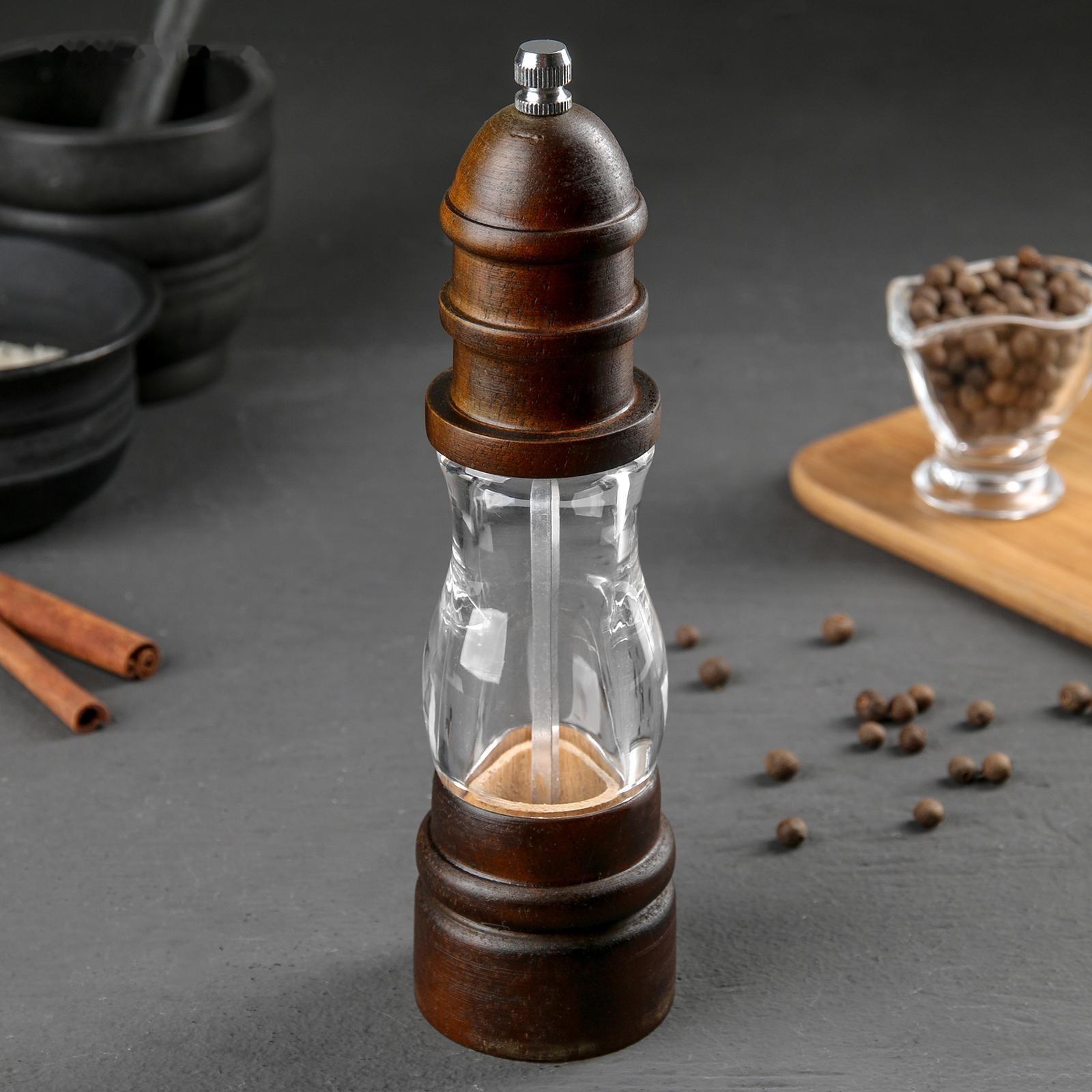 Мельница для специй «Эстет», 22×5,5 см, керамический механизм, дуб