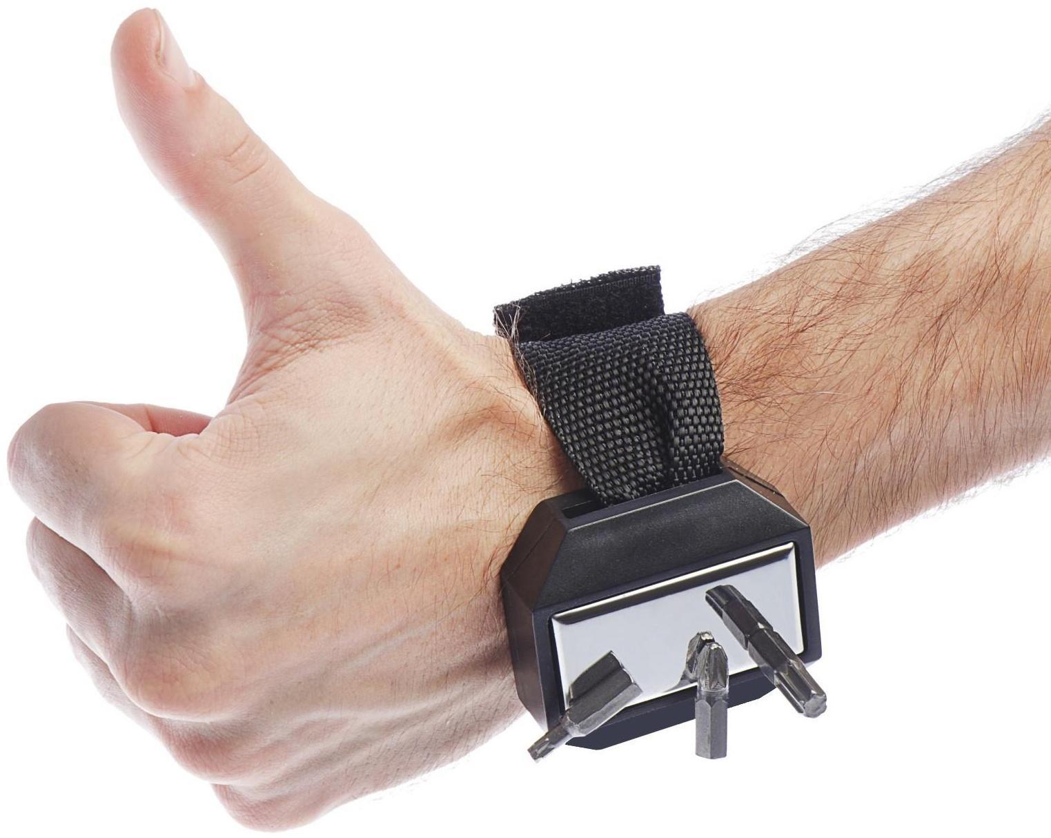 Браслет магнитный Bohrer 49230102, 50х25 мм, 1 большой магнит, ремешок на липучке