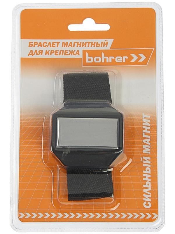 Браслет магнитный Bohrer 49230102, 50х25 мм, 1 большой магнит, ремешок на липучке