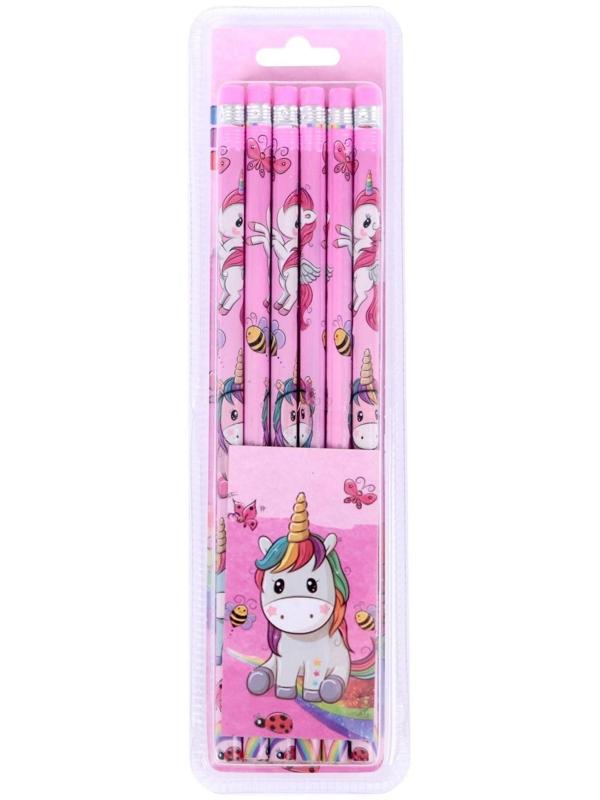 Карандаш чёрнографитный с ластиком 