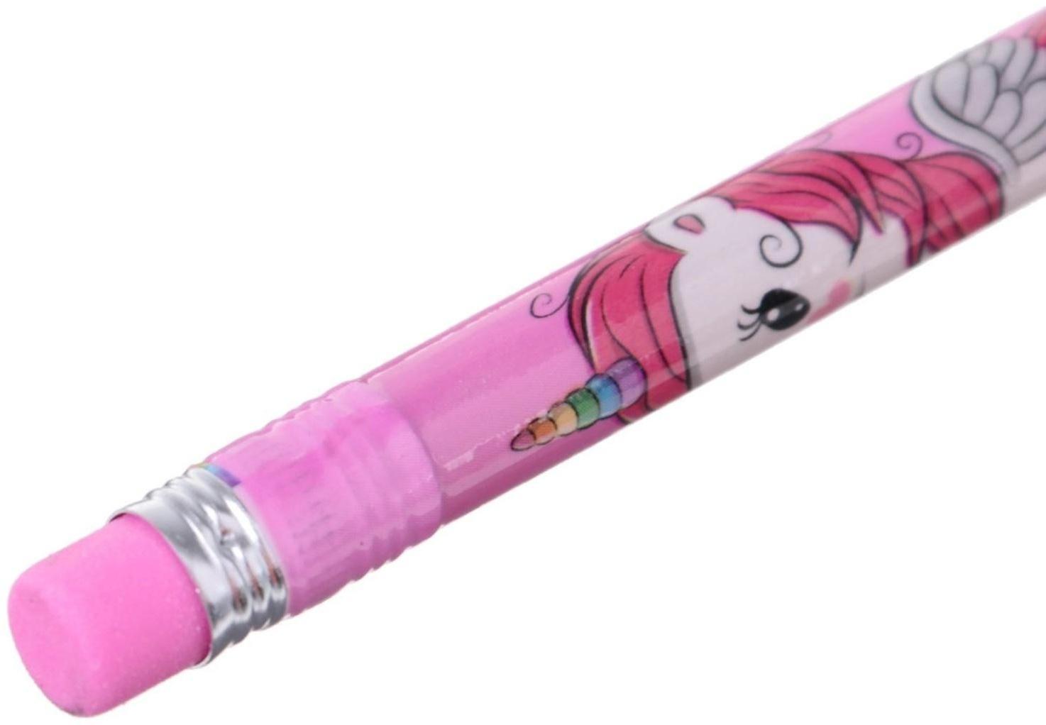 Карандаш чёрнографитный с ластиком