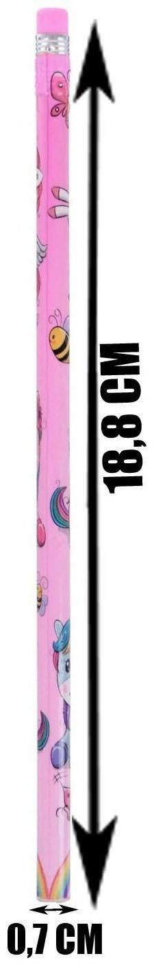 Карандаш чёрнографитный с ластиком