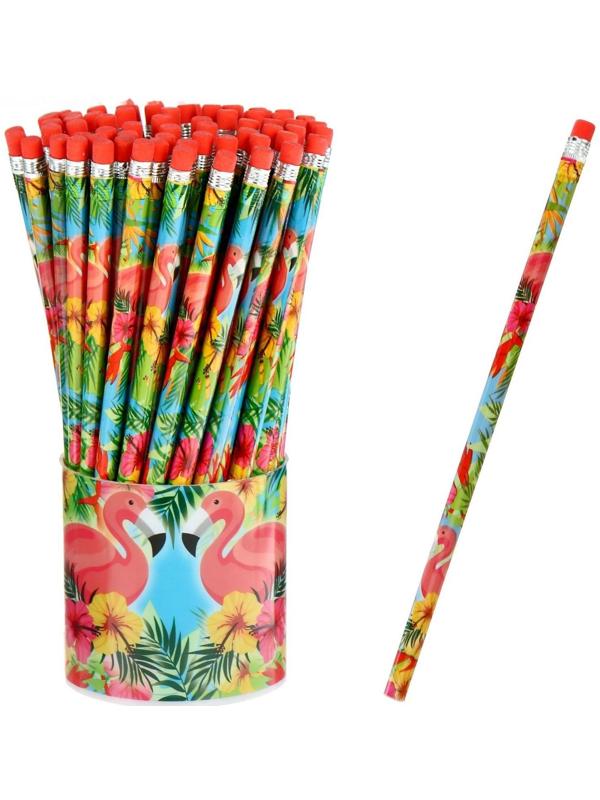 Карандаш чёрнографитный с ластиком 